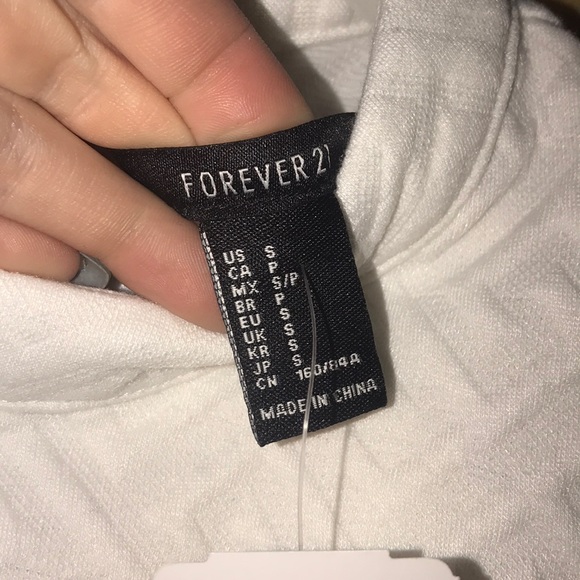 NWT forever 21 white knit top - Picture 3 of 4